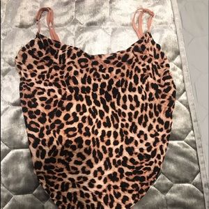 Cheetah thong bodysuit